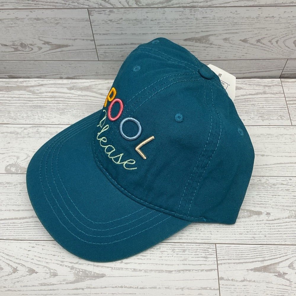 Time and Tru Women's Pool Please Teal Baseball Cap One Size Cotton - Picture 5 of 8